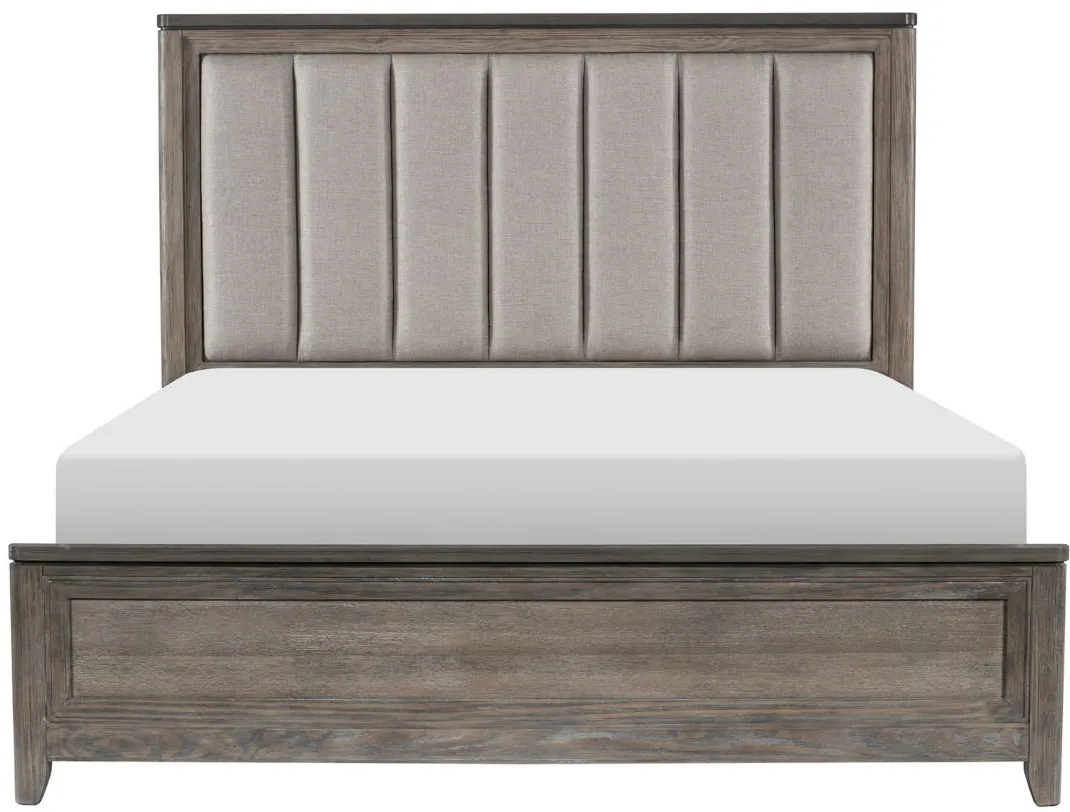 Beddington Eastern King Bed in 2-Tone Finish (Gray and Oak) by Homelegance