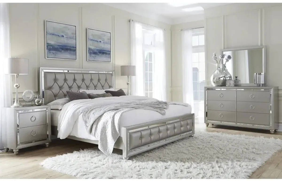 Lana 4-pc. Bedroom Set in Silver by Global Furniture Furniture USA