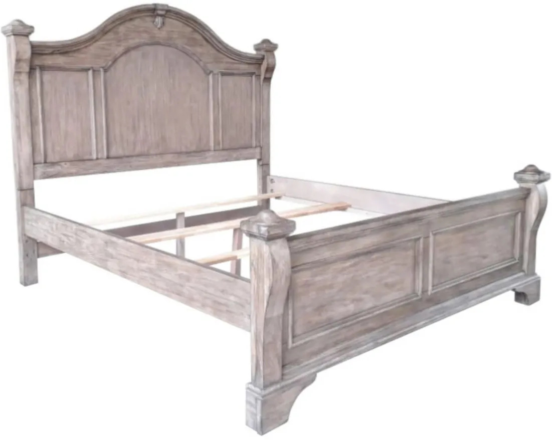 Heirloom Eastern King Poster Bed in Brown by American Woodcrafters