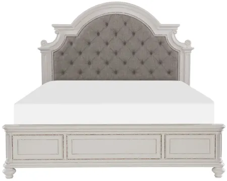 Urbanite Upholstered Bed in Antique white by Homelegance