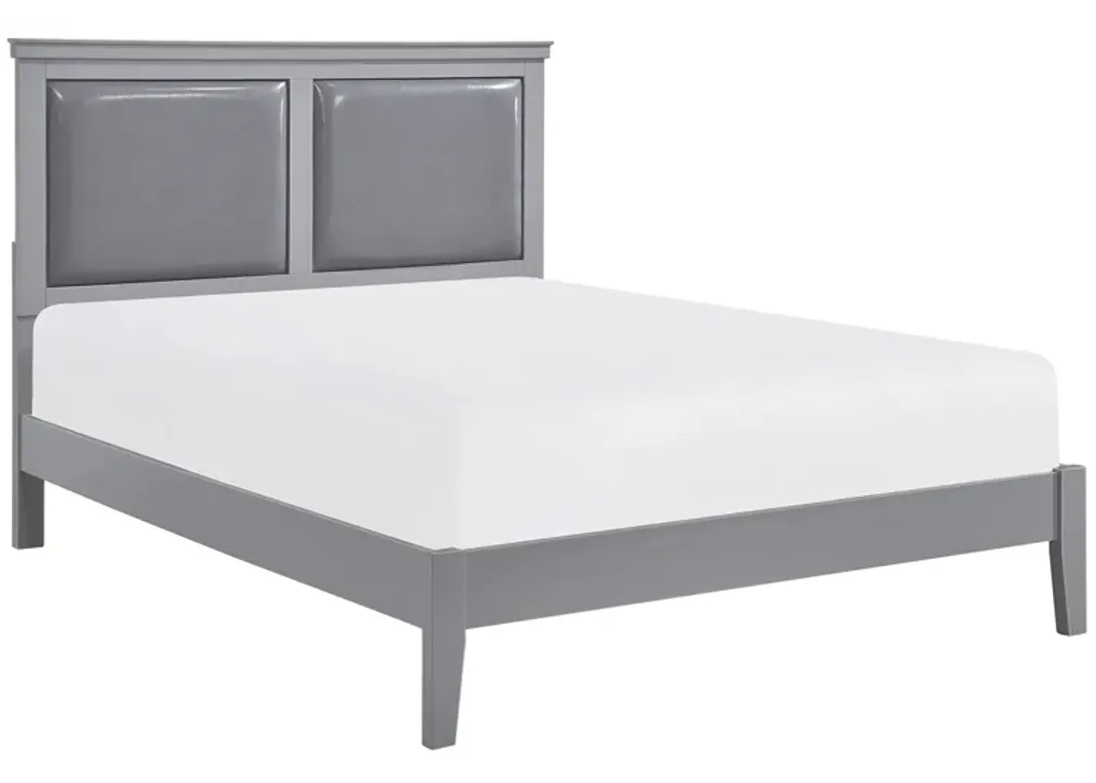 Place Upholstered Bed in Gray by Homelegance