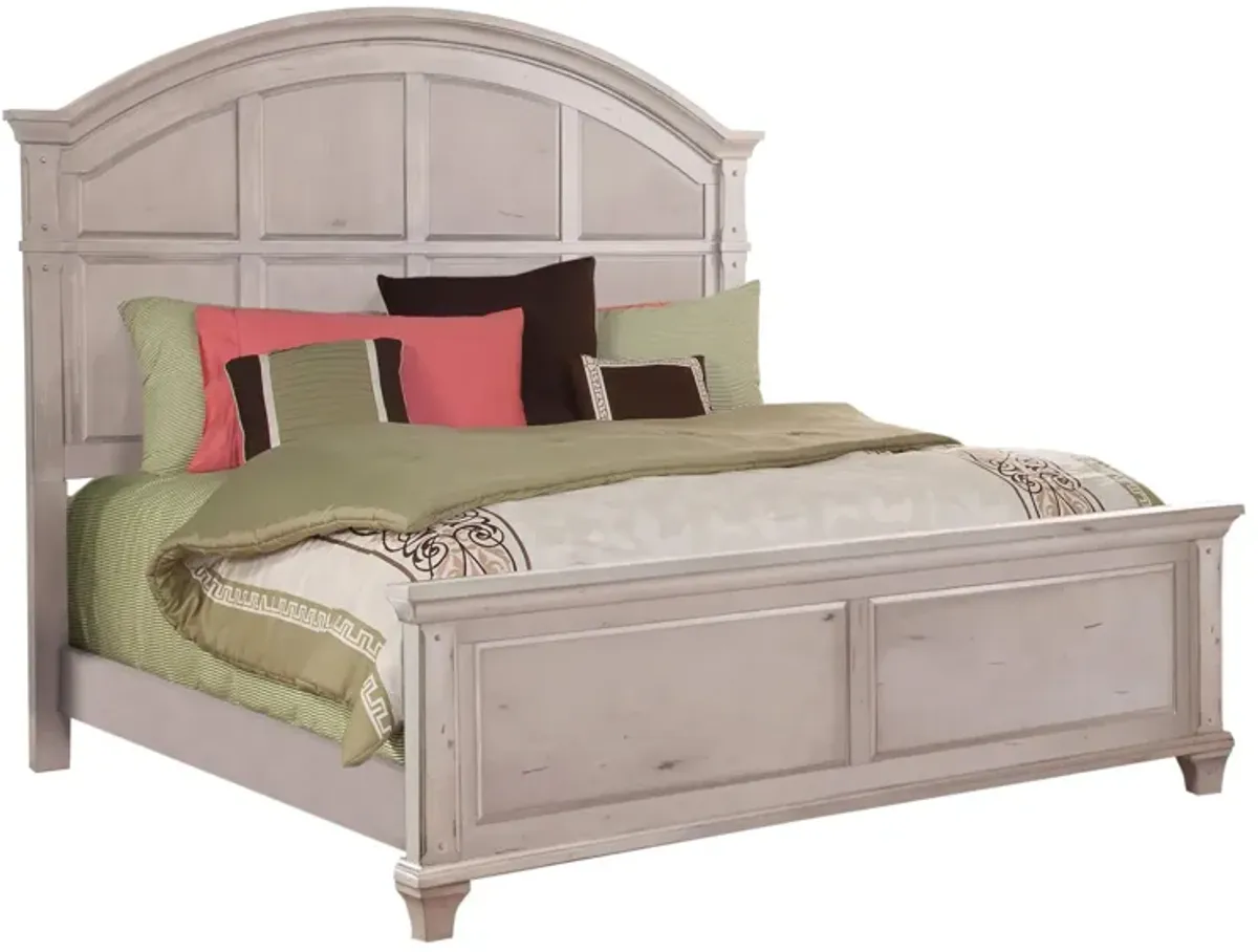 Sedona Eastern King Panel Bed in White by American Woodcrafters