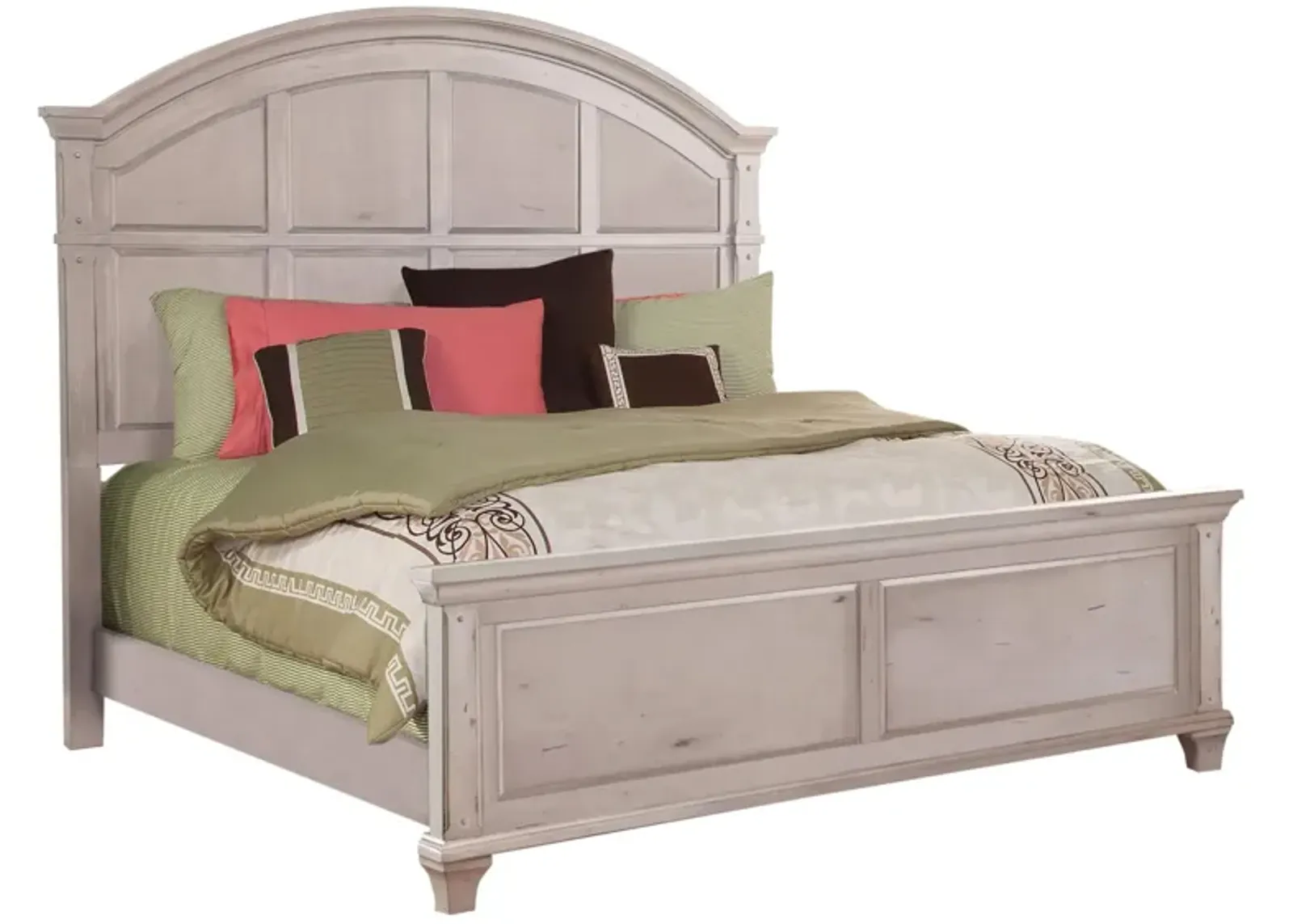 Sedona Eastern King Panel Bed in White by American Woodcrafters