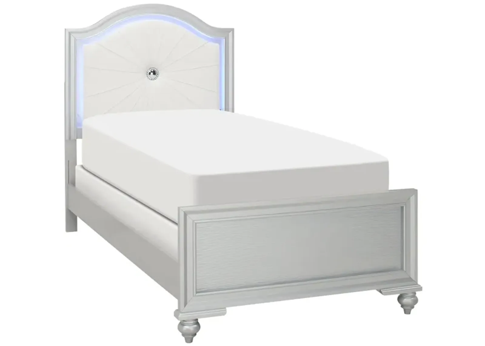 Hazel Full Bed in Silver by Hillsdale Furniture