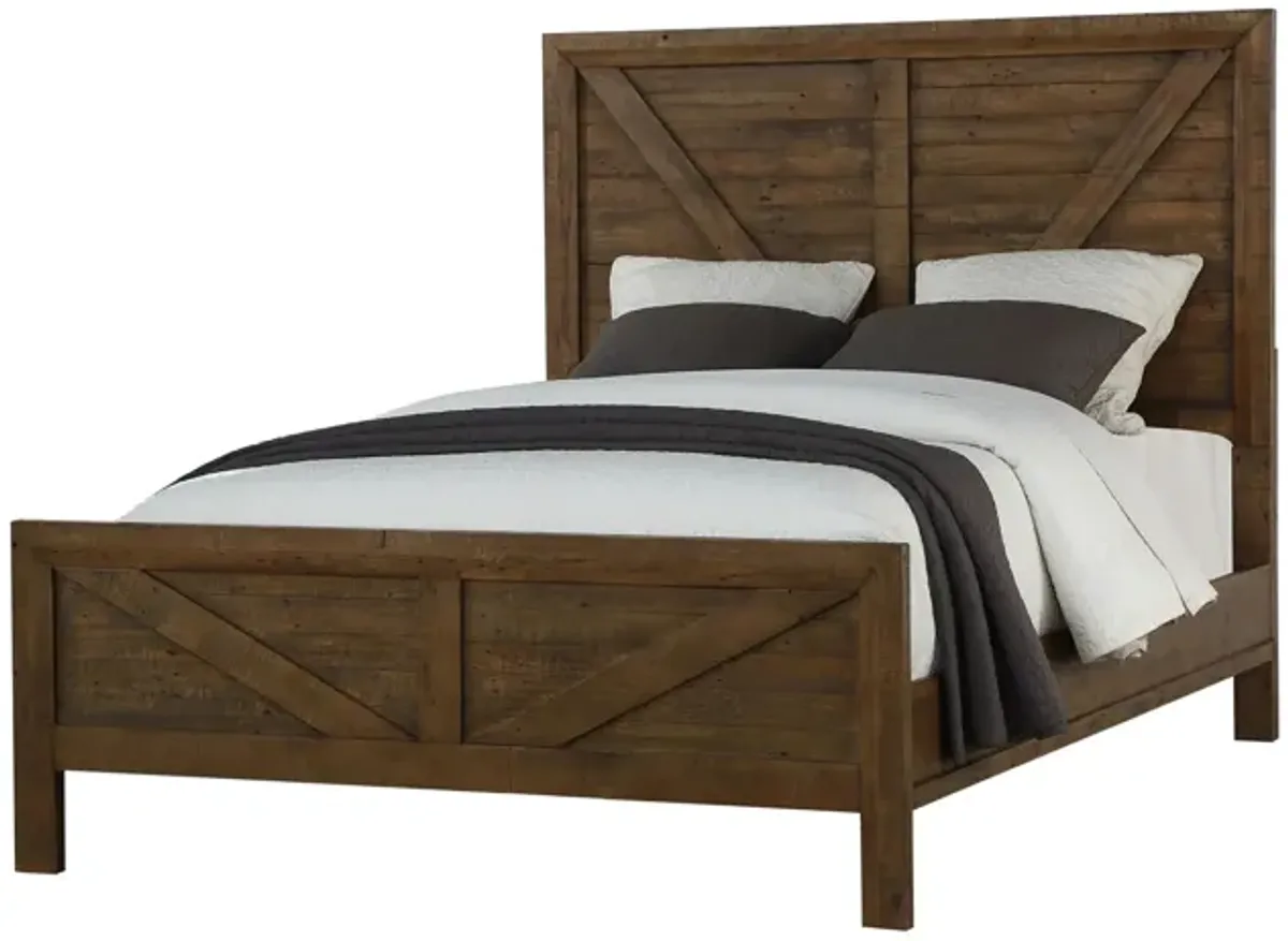 Meridian Bed in Carmel Brown by Emerald Home Furnishings