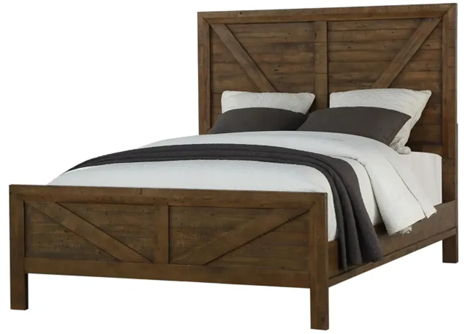 Meridian Bed in Carmel Brown by Emerald Home Furnishings