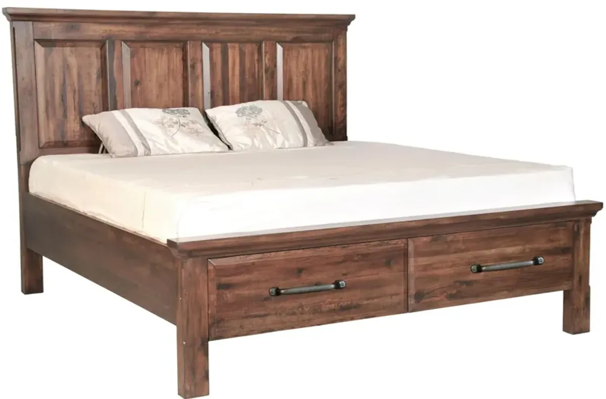 HillCrest Bed with Storage Footboard in Old Chestnut by Napa Furniture Design