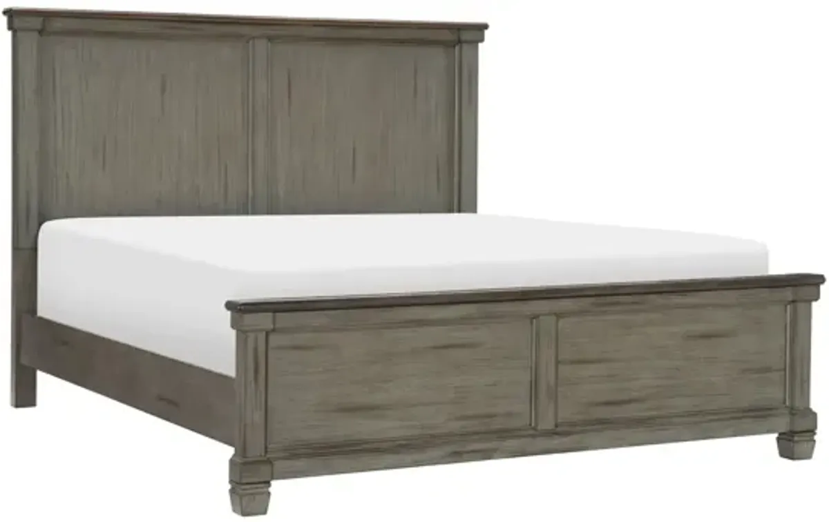 Andover Bed in Coffee and Antique Gray by Bellanest