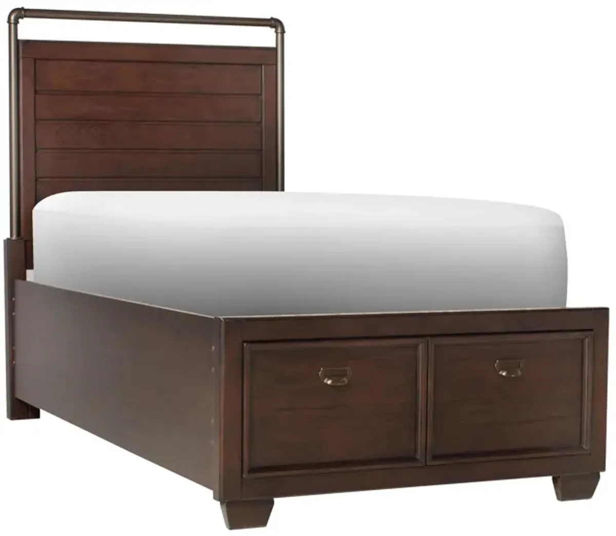 Zander Platform Storage Bed in Chocolate by Samuel Lawrence