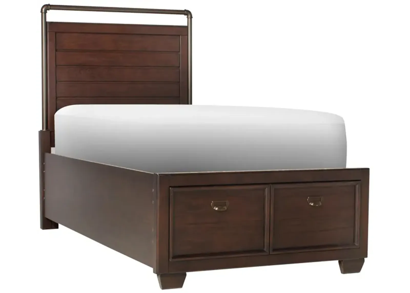 Zander Platform Storage Bed in Chocolate by Samuel Lawrence