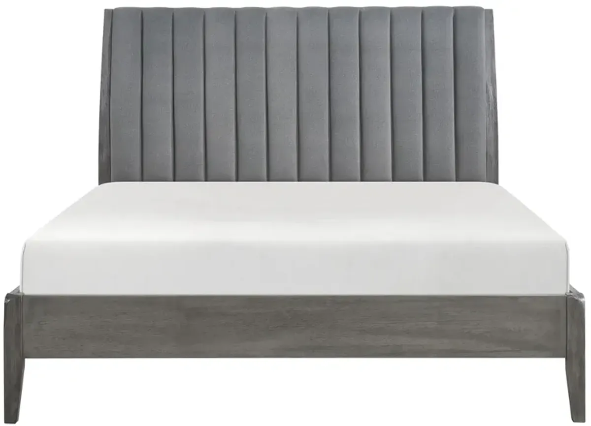 Tasha California King Platform Bed in Wire Brushed Gray by Homelegance