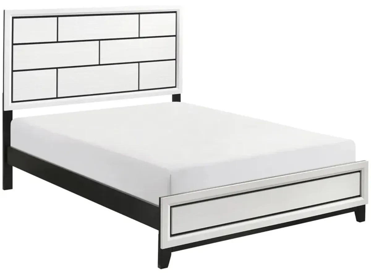 Cadmus Panel Bed in White by Homelegance