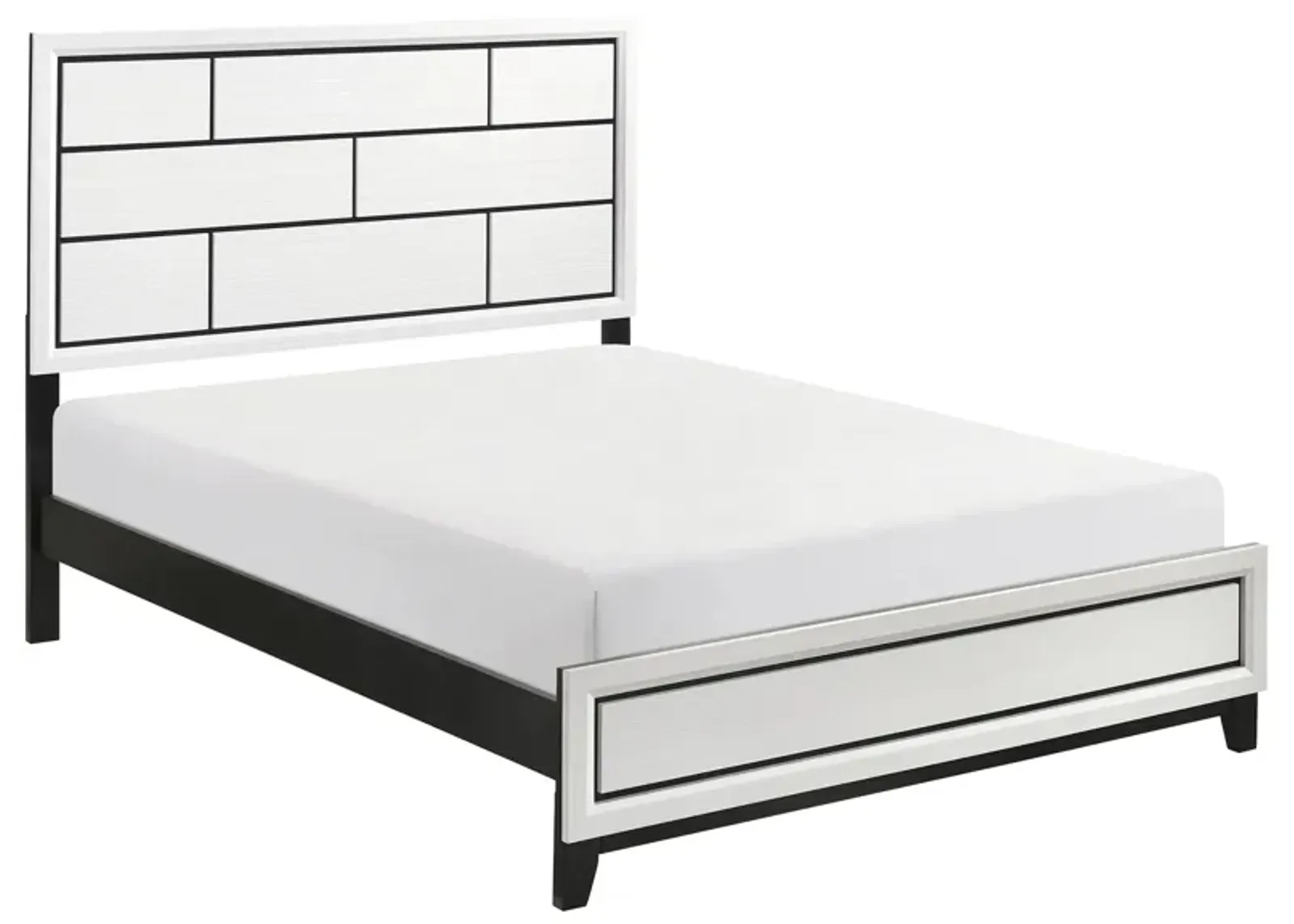 Cadmus Panel Bed in White by Homelegance