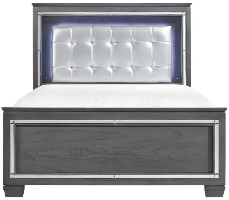 Brambley Cal Bed with LED Lighting in Gray by Homelegance