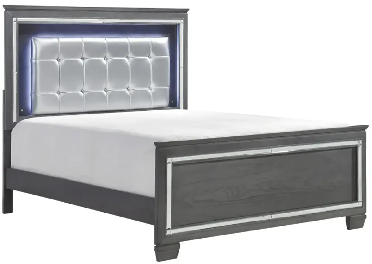 Brambley Cal Bed With Led Lighting in Gray by Homelegance