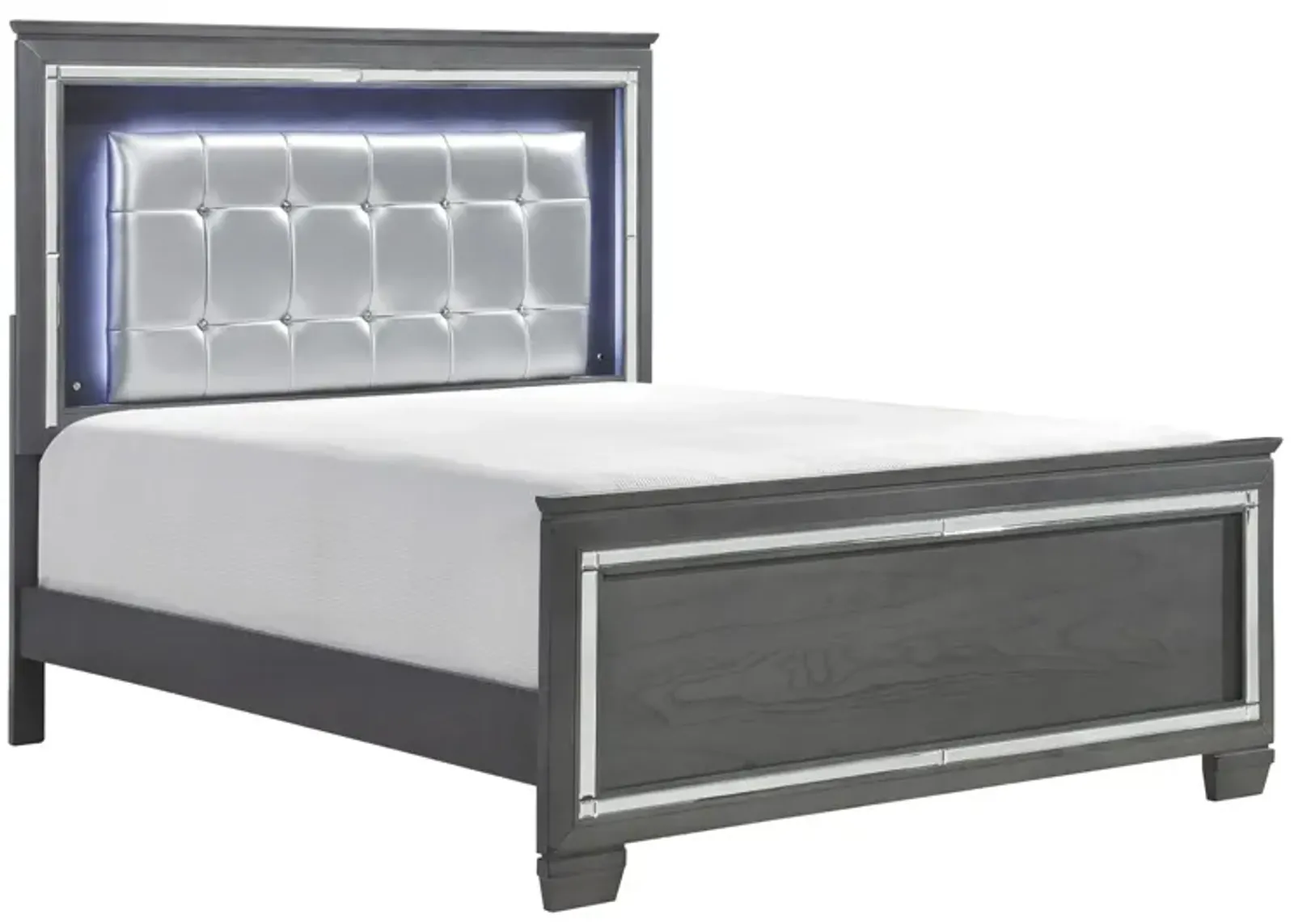 Brambley Cal Bed With Led Lighting in Gray by Homelegance