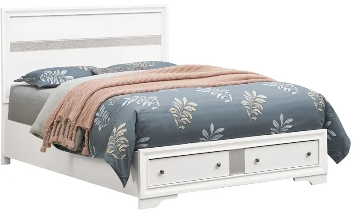 Madrid Storage Bed in White by Glory Furniture