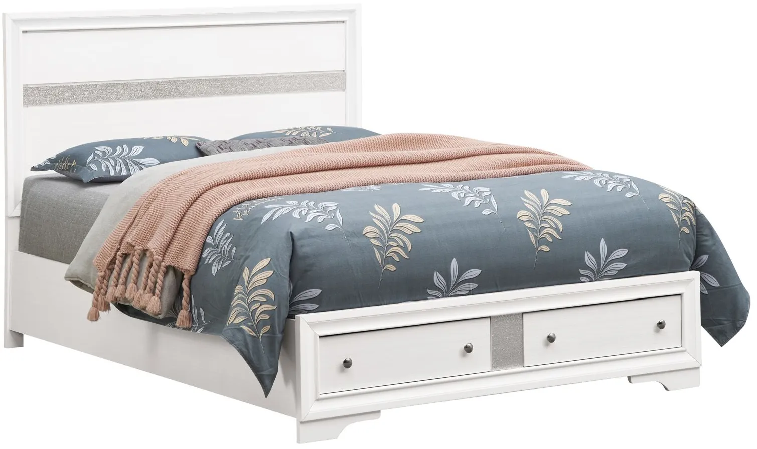Madrid Storage Bed in White by Glory Furniture