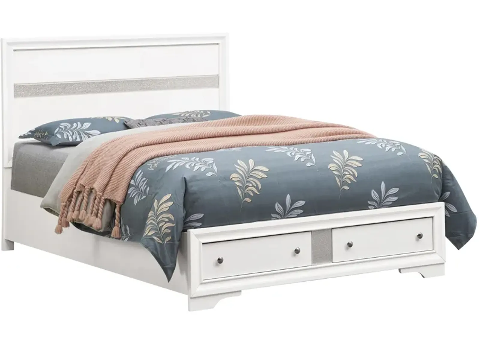 Madrid Storage Bed in White by Glory Furniture