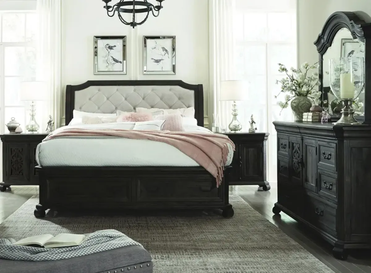 Bellamy Upholstered 4-pc. Sleigh Bedroom Set with Storage Bed