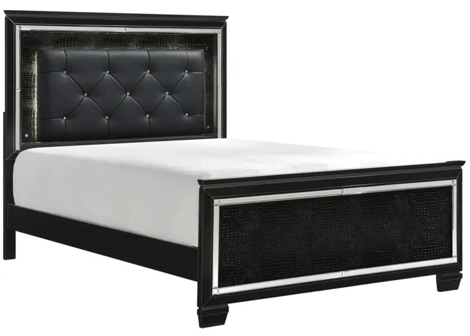 Brambley Cal Bed With Led Lighting in Black by Homelegance