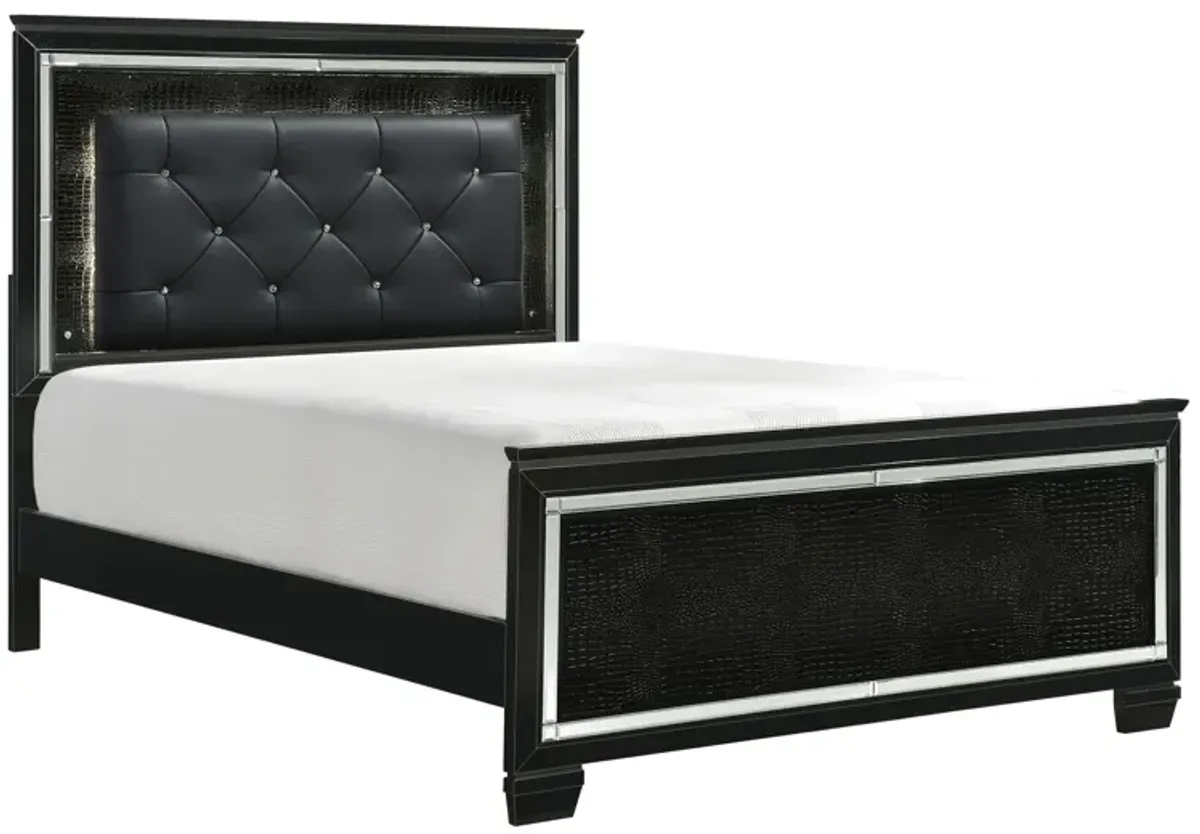 Brambley Cal Bed With Led Lighting in Black by Homelegance