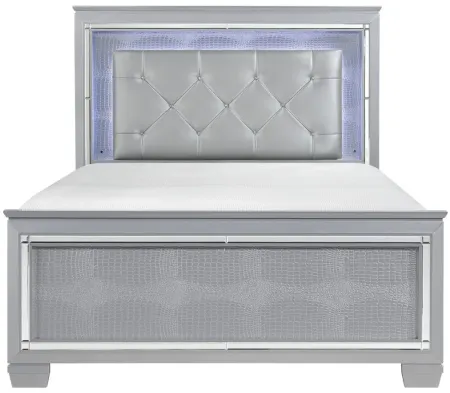 Brambley Bed With Led Lighting in Gray with Silver by Homelegance