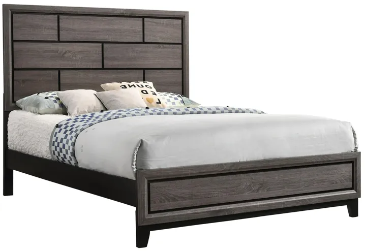 Akerson Full Panel Bed in Dark Gray by Crown Mark