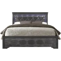 Pompei Bed w/ LED Light in Metallic Grey by Global Furniture Furniture USA