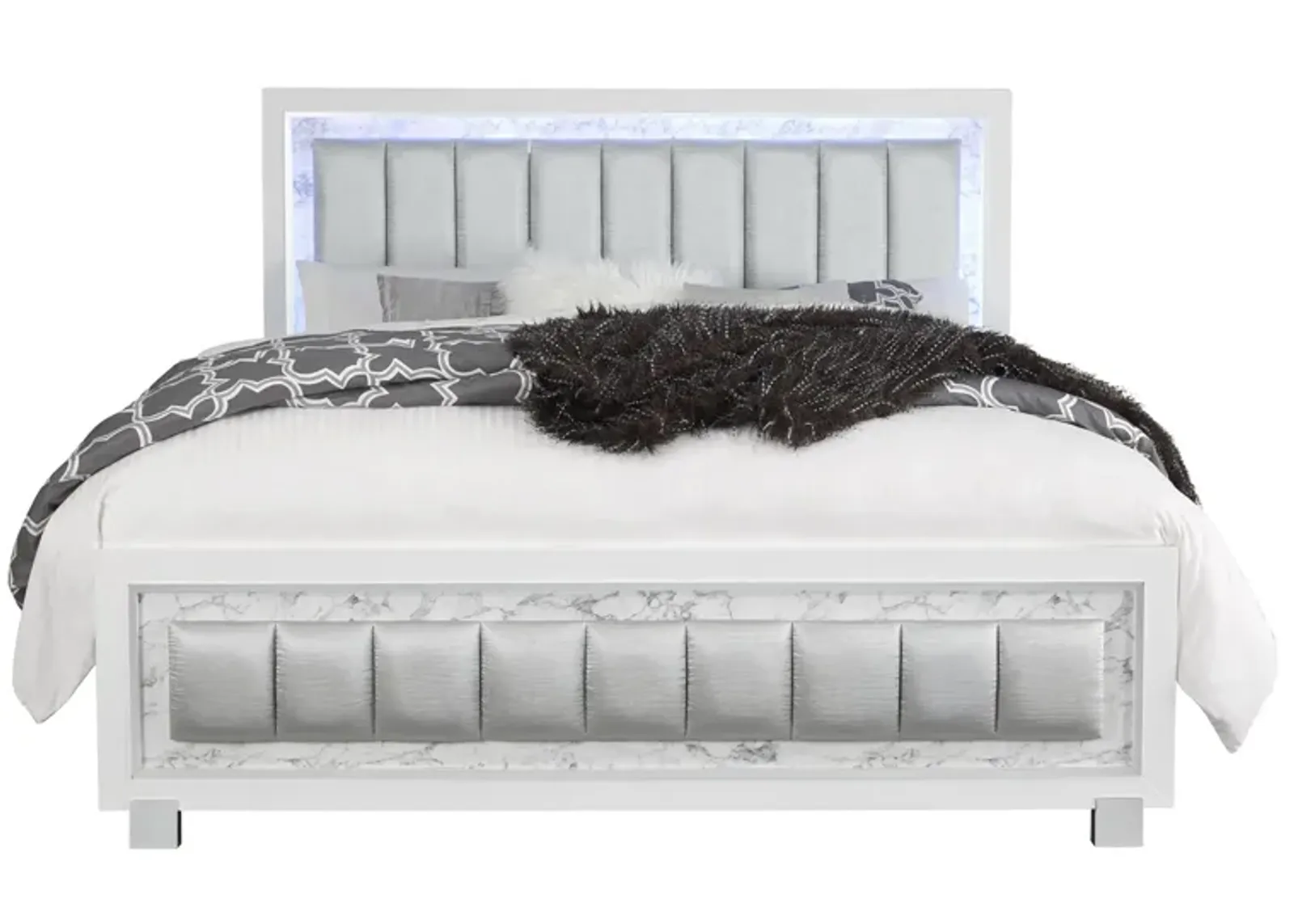 Santorini Bed in White by Global Furniture Furniture USA