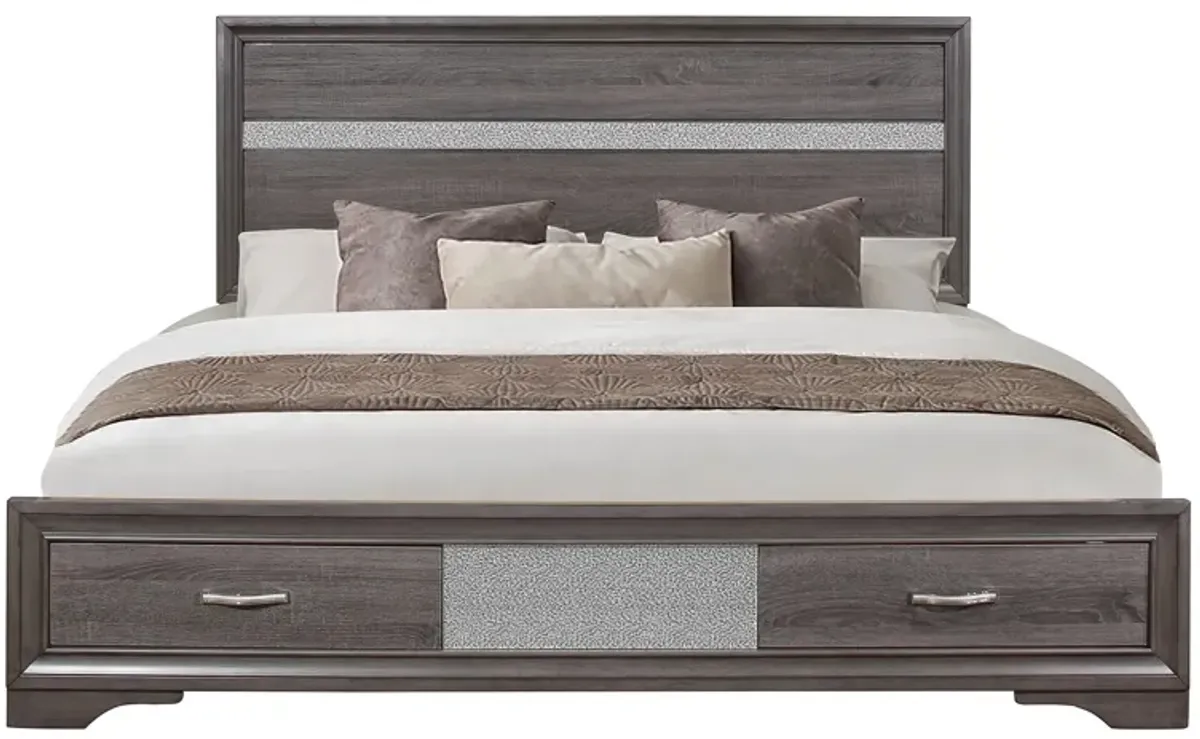 Seville Bed in Grey by Global Furniture Furniture USA