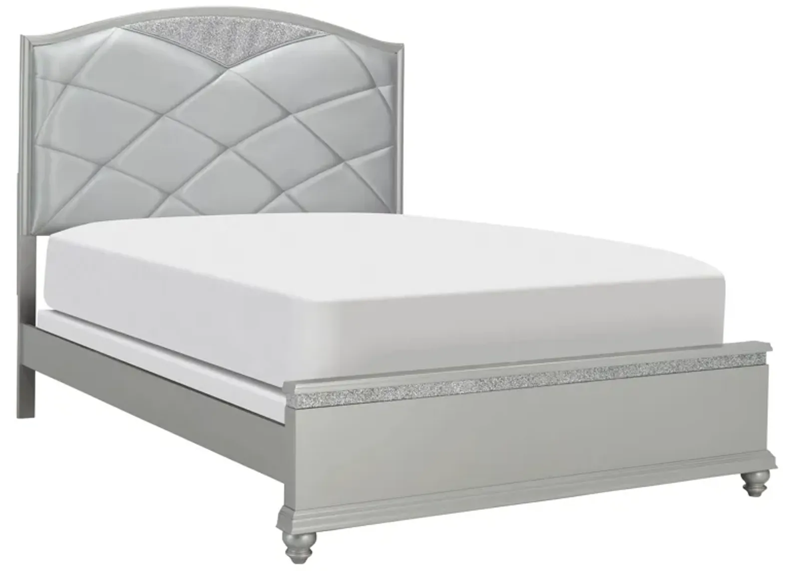 Amina Bed in Silver by Crown Mark