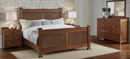 Mission Hill 4-pc. Panel Bedroom Set in Harvest by A-America