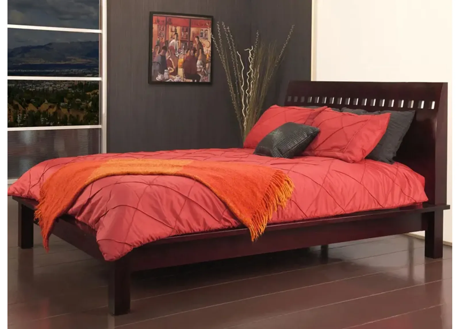 Veneto Platform Bed in Espresso by Bellanest