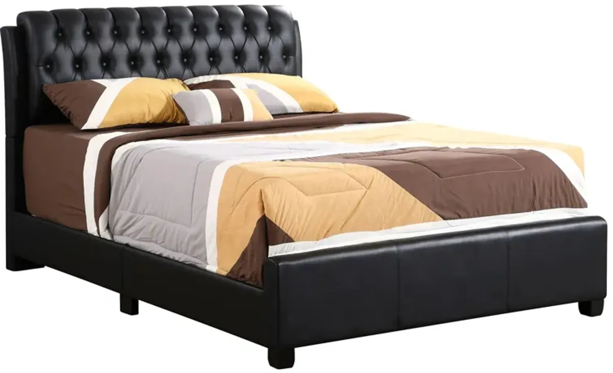 Marilla Upholstered Bed in Black by Glory Furniture