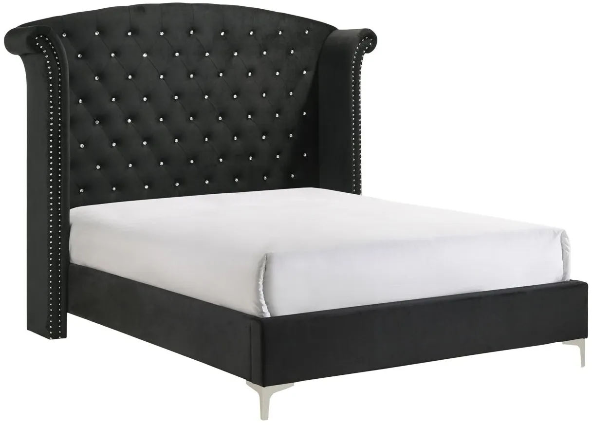 Lucinda King Bed in Black 2882 by Crown Mark