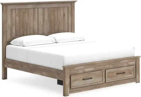 Yarbeck Panel Bed with Storage in Sand by Ashley Furniture