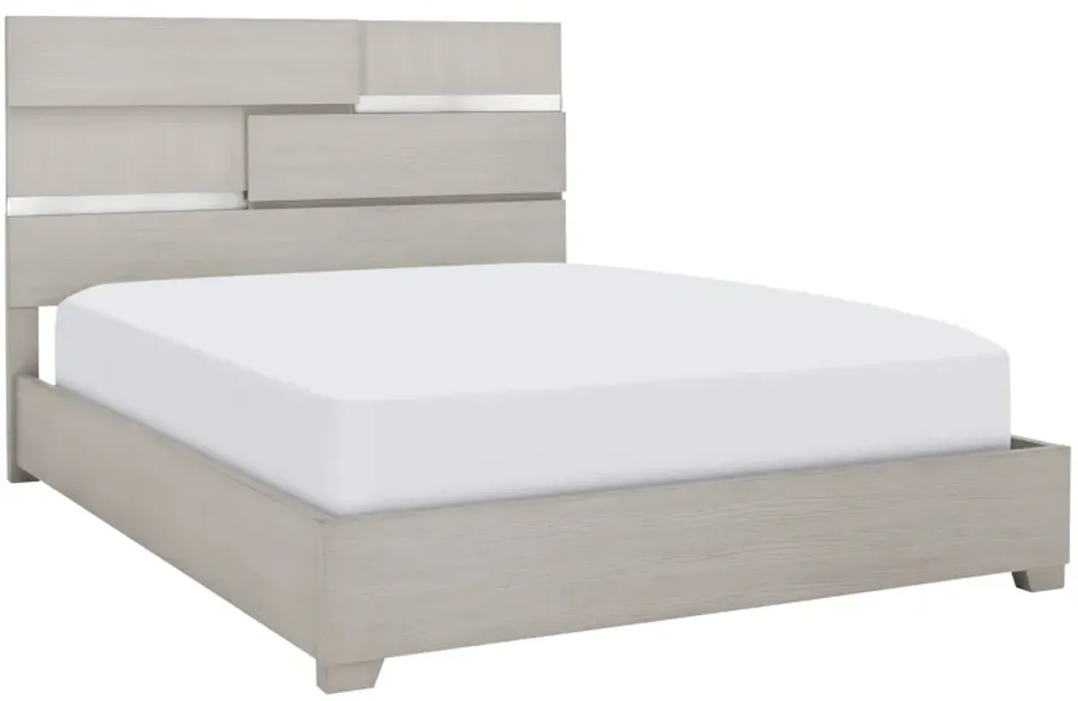 Alara Platform Bed in Light Gray by Bellanest