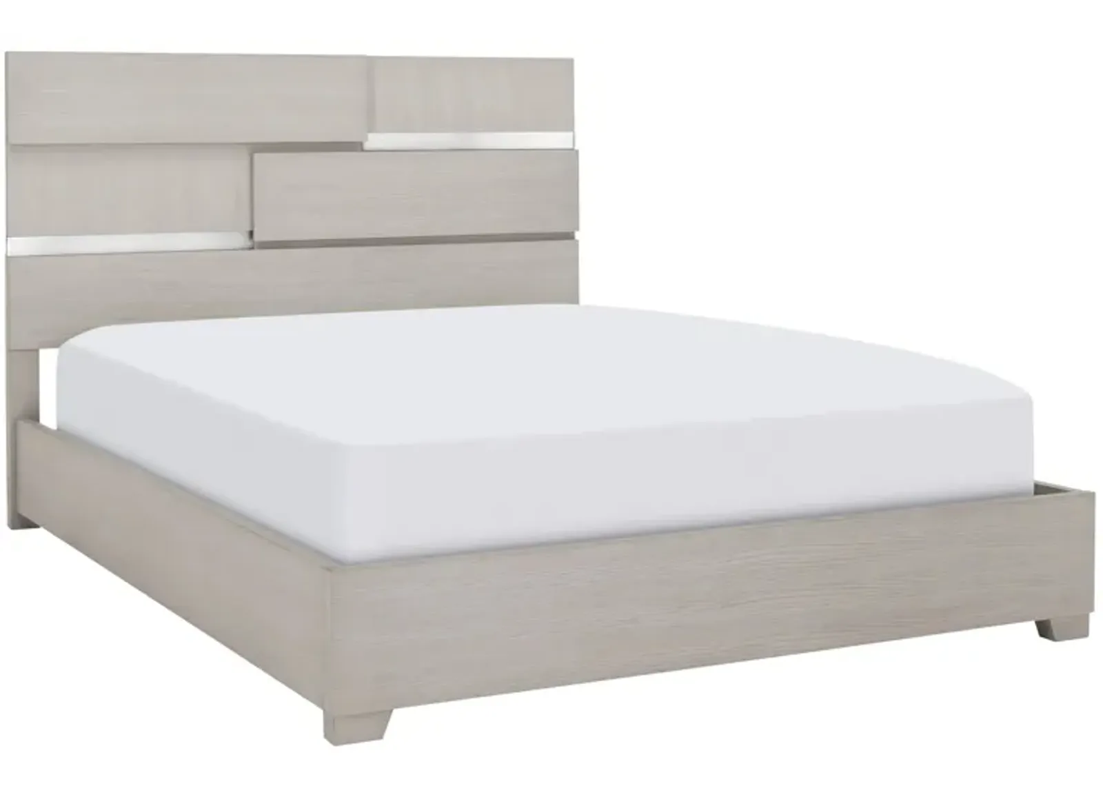 Alara Platform Bed in Light Gray by Bellanest