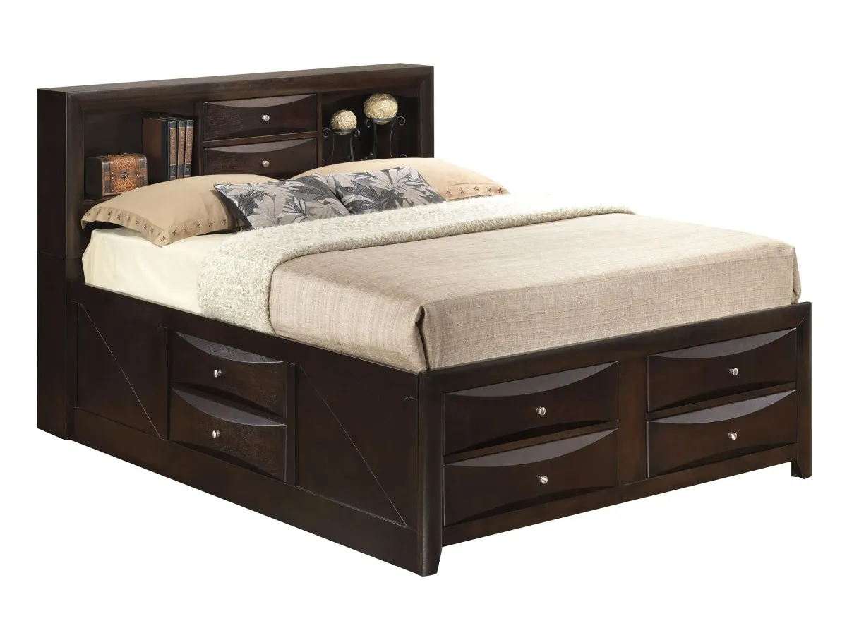 Marilla Captain's Bed in Cappuccino by Glory Furniture