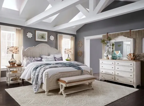 Farmhouse Reimagined 4-pc. Bedroom Set w/ Open Nightstand