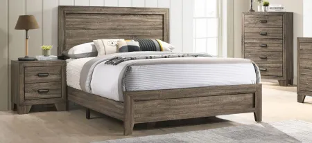 Millie Panel Bed in Gray by Crown Mark