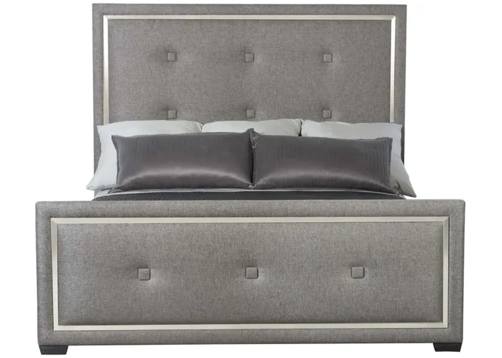 Decorage Upholstered Bed in Cerused Mink by Bernhardt