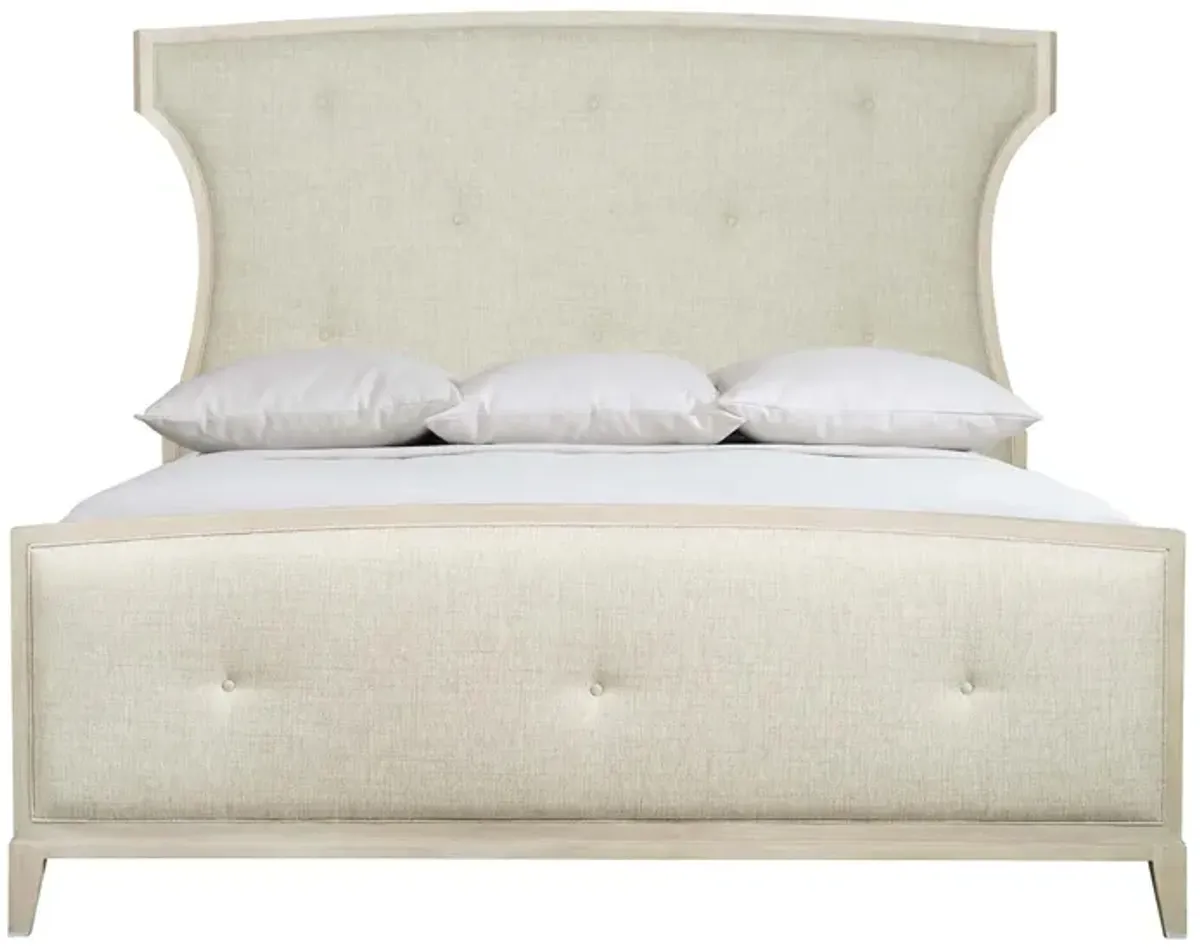 East Hampton Upholstered Bed in Cerused Linen by Bernhardt