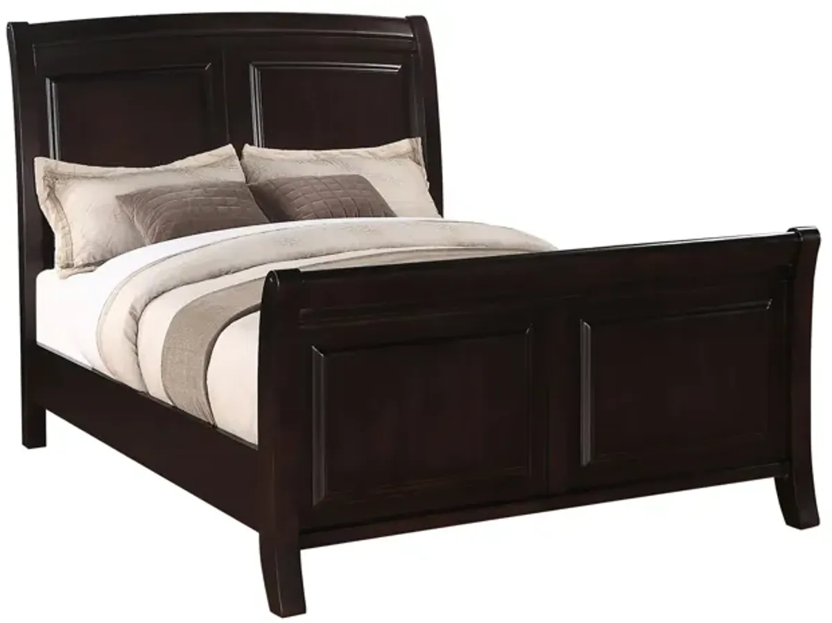 Rae Sleigh Bed in Cappuccino by Glory Furniture