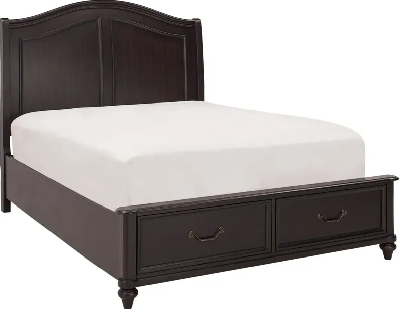 Brooklyn Platform Storage Bed in Dark Brownish Gray by Bellanest