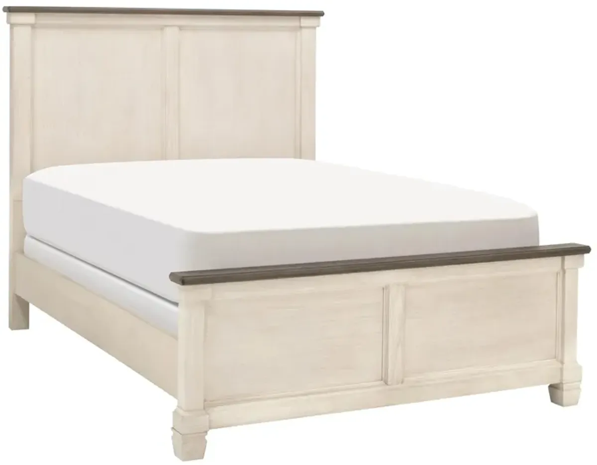 Andover Bed in Antique white/brown gray by Bellanest