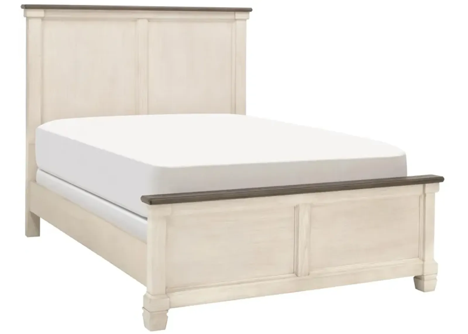 Andover Bed in Antique white/brown gray by Bellanest