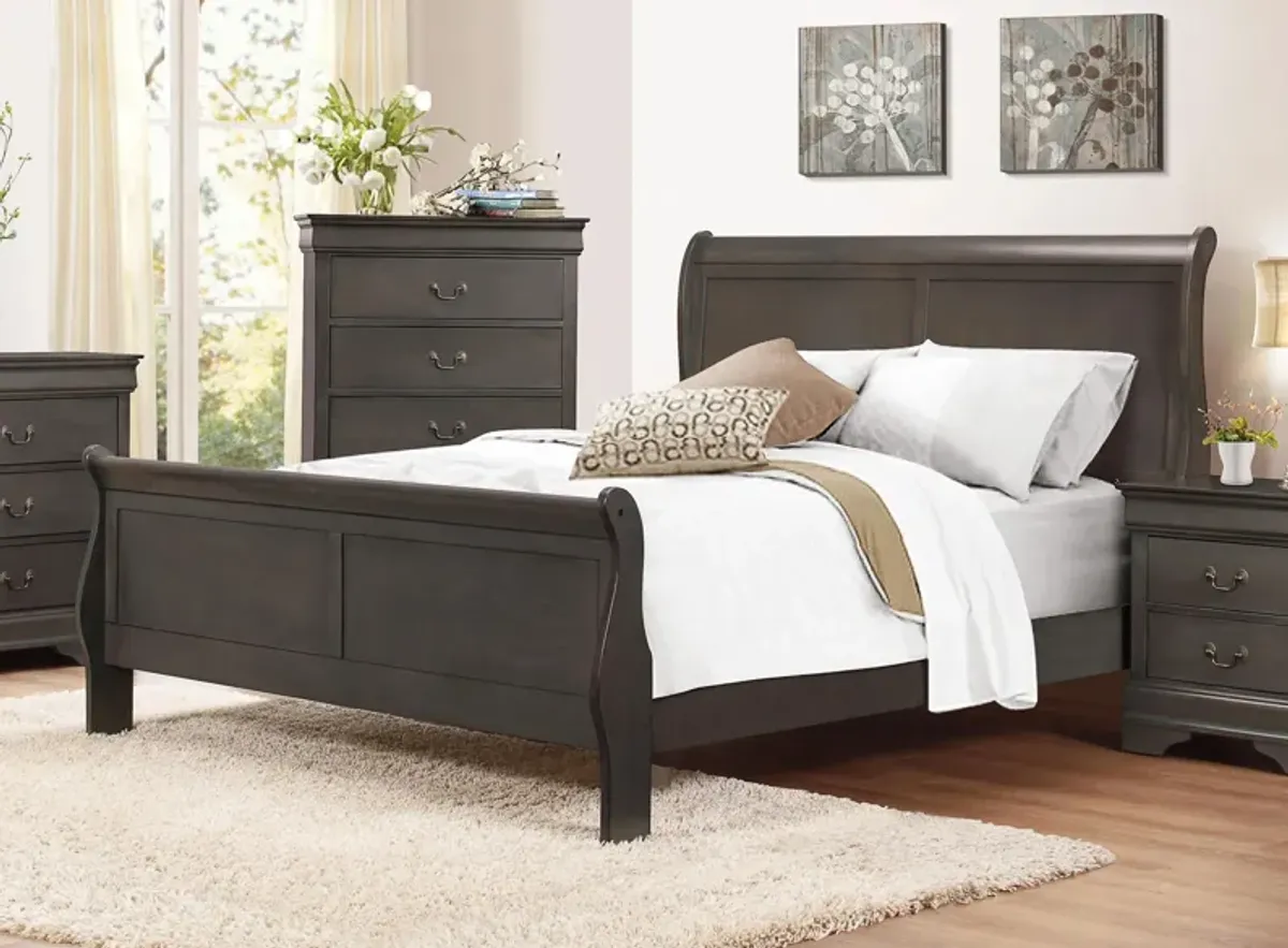 Edina Bed in Gray by Homelegance