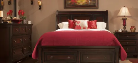 Donegan 4-pc. Bedroom Set in Brown Cherry by Homelegance